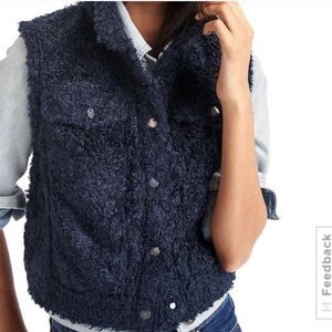 Gap Navy Sherpa Vest